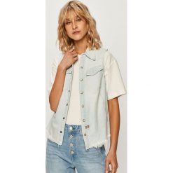 G-Star Raw - Bezrękawnik jeansowy. Niebieskie kurtki damskie G-Star RAW, s, bez wzorów, z bawełny, retro. Za 329,90 zł.