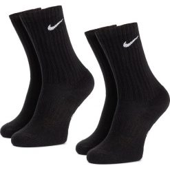 Zestaw 2 par wysokich skarpet unisex NIKE - SX6842 010 Czarny. Czarne skarpetki damskie Nike, bez wzorów, z elastanu. Za 39,00 zł.