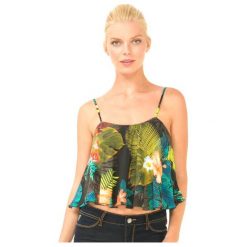 Desigual Top Damski Madrid M Wielokolorowy. Pomarańczowe topy damskie marki Desigual, m. W wyprzedaży za 99,00 zł.