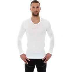 Brubeck Koszulka unisex z długim rękawem biała r. M (LS10850). Białe t-shirty damskie marki Brubeck, m. Za 94,99 zł.