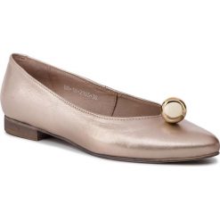 Baleriny KARINO - 2903/074-P Złoto. Żółte baleriny damskie Karino, bez wzorów, ze skóry, bez obcasa. Za 259,00 zł.