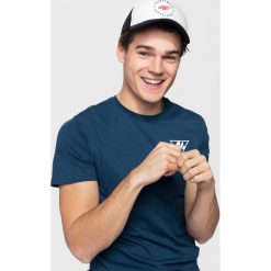 T-shirt męski TSM203 - granat. Szare koszulki męskie marki 4f, m, bez wzorów, bez kołnierzyka. Za 49,99 zł.