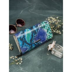 Portfel damski skórzany wężowy RFID Lorenti 76111-SM - 76111-SM. Pomarańczowe portfele damskie LORENTI. Za 79,99 zł.