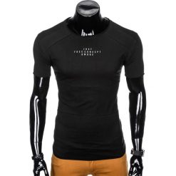 T-SHIRT MĘSKI Z NADRUKIEM S950 - CZARNY. Czarne t-shirty męskie z nadrukiem marki Ombre Clothing, m. Za 29,00 zł.