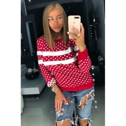 Sweter ALIANA RED. Czerwone bluzki damskie uniwersalny. Za 98,00 zł.