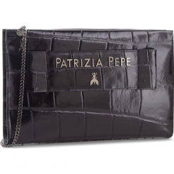 Torebka PATRIZIA PEPE - 2V8116/A1SA-F1TR Black Croco. Czarne torebki klasyczne damskie marki Patrizia Pepe, ze skóry. W wyprzedaży za 1009,00 zł.