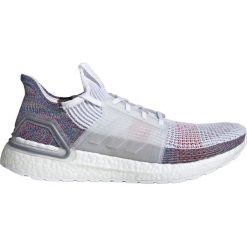 Buty do biegania męskie ADIDAS ULTRABOOST 19 FTWWHT/CRYWHT/BLUE / B37708. Niebieskie buty sportowe męskie Adidas, bez zapięcia, do biegania. Za 639,99 zł.