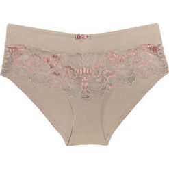 Figi "panty" bonprix cielisto-brzoskwiniowy. Brązowe majtki damskie bonprix, bez wzorów. Za 16,99 zł.