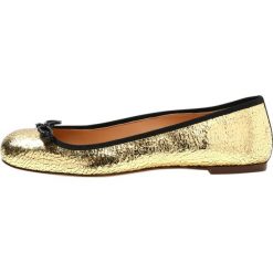 Baleriny damskie: J.CREW CRACKLE FRANKLIN BALLET Baleriny gold black