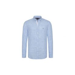 Koszule z długim rękawem Tommy Hilfiger MW0MW09884 SLIM MELANGE LINEN. Zielone koszule męskie TOMMY HILFIGER, m, bez wzorów, bez kołnierzyka, z długim rękawem. Za 343,25 zł.