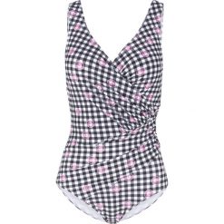 Kostium kąpielowy shape Level 1 bonprix czarno-biały. Czarne stroje kąpielowe damskie bonprix, bez wzorów. Za 119,99 zł.