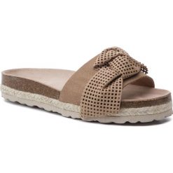 Espadryle QUAZI - QZ-33-02-000236 603. Brązowe espadryle damskie QUAZI, z aplikacjami, ze skóry, bez obcasa. Za 239,00 zł.