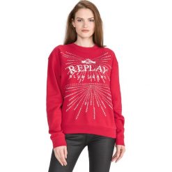 Replay Bluza Czerwony. Czerwone bluzy damskie Replay, l, z aplikacjami, z bawełny, bez rękawów, bez kaptura. Za 619,95 zł.