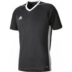 Koszulki sportowe męskie: Adidas Koszulka piłkarska męska Tiro 17 czarno-biała r. XL (BK5437)