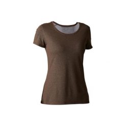 Koszulka krótki rękaw Regular Gym & Pilates 500 damska. Różowe bluzki sportowe damskie marki DOMYOS, m, z elastanu. Za 19,99 zł.