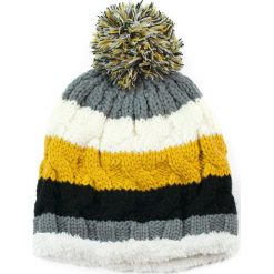 Czapka damska Futerkowe podbicie szaro żółta. Brązowe czapki zimowe damskie marki Art of Polo. Za 37,60 zł.