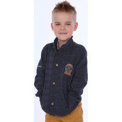 Bluza chłopięca zapinana na guziki grafitowa NDZ9039. Szare bluzy chłopięce marki Fasardi. Za 69,00 zł.