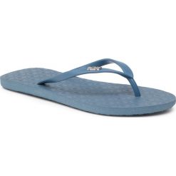 Japonki ROXY - ARJL100663 Dub. Niebieskie klapki damskie marki Roxy, bez wzorów, z tworzywa sztucznego, bez obcasa. Za 59,00 zł.