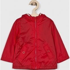 Blukids - Kurtka dziecięca 74-80 cm. Czerwone kurtki chłopięce Blukids, bez wzorów, z poliesteru, krótkie, z kapturem. W wyprzedaży za 49,90 zł.
