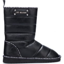 Love Moschino Śniegowce Czarny. Czarne śniegowce damskie Love Moschino, na zimę, z materiału, bez zapięcia. Za 865,95 zł.