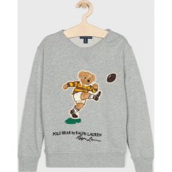 Polo Ralph Lauren - Bluza dziecięca 134-176 cm. Szare bluzy chłopięce Polo Ralph Lauren, z aplikacjami, z bawełny, bez rękawów, bez kaptura. Za 319,90 zł.