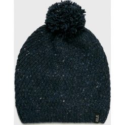 Jack Wolfskin - Czapka. Niebieskie czapki damskie marki Jack Wolfskin, na zimę, bez wzorów, z wełny. W wyprzedaży za 119,90 zł.