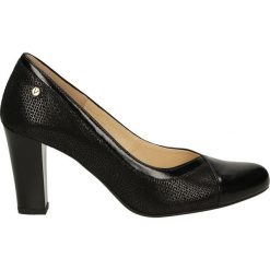 Czółenka - F227 T-B NERO. Czarne buty ślubne damskie Venezia, ze skóry. Za 199,00 zł.