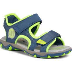 Sandały SUPERFIT - 6-09468-81 D Blau/Gelb. Niebieskie sandały chłopięce Superfit, ze skóry ekologicznej, bez zapięcia. W wyprzedaży za 209,00 zł.
