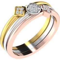 Złoty pierścionek z diamentem. Szare pierścionki damskie marki Diamant Vendôme, z diamentem, złote. W wyprzedaży za 1031,95 zł.