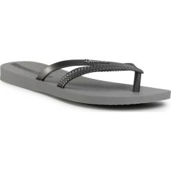 Japonki IPANEMA - Bossa Fem 82067 Grey/Silver 20320. Szare klapki damskie Ipanema, bez wzorów, z tworzywa sztucznego, bez obcasa. Za 59,99 zł.