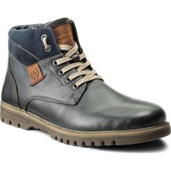 Kozaki RIEKER - F3124-12 Blue. Niebieskie glany męskie Rieker, ze skóry. Za 359,00 zł.