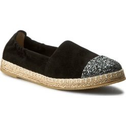 Espadryle NEŚCIOR - 098-C Czarny Zam./Czar. Pa. Czarne espadryle damskie marki Neścior, bez wzorów, ze skóry, bez obcasa, na płaskiej podeszwie. W wyprzedaży za 179,00 zł.