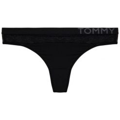 Stringi TOMMY HILFIGER UW0UW01394. Czarne stringi damskie TOMMY HILFIGER, xs, bez wzorów, z elastanu. Za 89,00 zł.