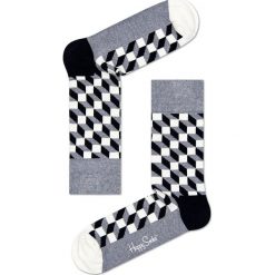 Happy Socks - Skarpety Filled Optic. Szare skarpetki męskie marki Happy Socks, z elastanu. Za 39,90 zł.