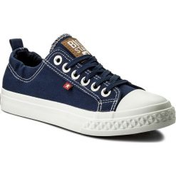 Trampki BIG STAR - AA274A039 Navy. Niebieskie półbuty damskie marki BIG STAR, bez wzorów, z gumy, retro, bez obcasa, na płaskiej podeszwie, bez zapięcia. Za 89,00 zł.