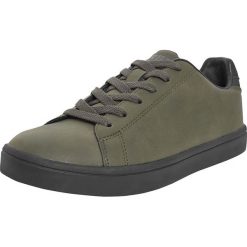 Urban Classics Summer Sneaker Buty sportowe oliwkowy/czarny. Czarne buty skate męskie marki Urban Classics, z nadrukiem. Za 79,90 zł.