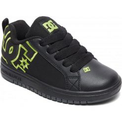 DC Tenisówki Chłopięce Ct Graffik Se B Shoe bk9 Black/Black/Soft Lime 32. Czarne buty chłopięce sportowe marki DC, ze skóry. W wyprzedaży za 169,00 zł.