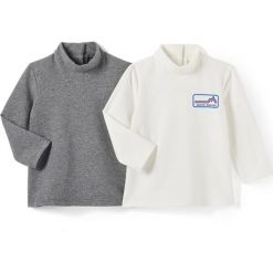 Odzież dziecięca: T-shirt ML z golfem 1 miesiąc – 3 latka (zestaw 2 szt.)