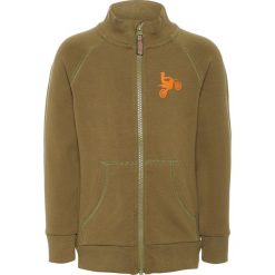 Bluza "Voltano" w kolorze khaki. Brązowe bluzy chłopięce name it boys, z aplikacjami, bez rękawów, bez kaptura. W wyprzedaży za 42,95 zł.