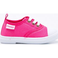 Primigi - Tenisówki dziecięce. Szare buty dziewczęce sportowe marki Primigi, z materiału, na sznurówki. W wyprzedaży za 89,90 zł.