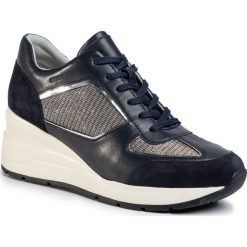 Sneakersy GEOX - D Zosma A D028LA 0EW85 C4002 Navy. Niebieskie półbuty damskie Geox, bez wzorów, ze skóry, bez obcasa, na obcasie, bez zapięcia. W wyprzedaży za 429,00 zł.