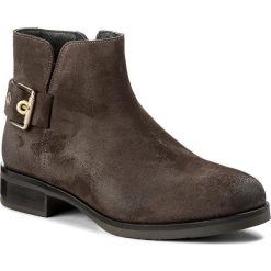 Botki TOMMY HILFIGER - Tessa 1B FW0FW01432 Black Coffee 061. Czarne botki damskie na obcasie marki TOMMY HILFIGER, z materiału, z okrągłym noskiem. W wyprzedaży za 329,00 zł.