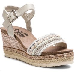 Espadryle REFRESH - 69826 Hielo. Szare espadryle damskie marki Refresh, z aplikacjami, ze skóry ekologicznej, bez obcasa, na obcasie. Za 199,00 zł.