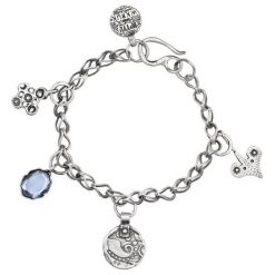 PROMOCJA Srebrna Bransoletka - srebro 925, Swarovski. Szare bransoletki damskie srebrne. W wyprzedaży za 489,00 zł.