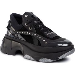 Sneakersy PATRIZIA PEPE - 2V9273/A3KW-K101 Black. Czarne półbuty damskie Patrizia Pepe, na co dzień, bez wzorów, z zamszu, bez obcasa, na koturnie, bez zapięcia. W wyprzedaży za 669,00 zł.