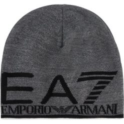 Czapka EA7 EMPORIO ARMANI - 275893 9A301 22642 Grey/Black. Szare czapki męskie EA7 Emporio Armani, na zimę, bez wzorów, z materiału. W wyprzedaży za 199,00 zł.