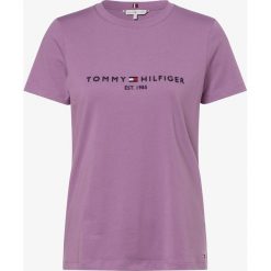 Tommy Hilfiger - T-shirt damski, lila. T-shirty damskie TOMMY HILFIGER, xl, z haftami, eleganckie, bez kołnierzyka. Za 179,95 zł.