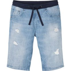 Bermudy dżinsowe Regular Fit bonprix niebieski "medium bleached". Niebieskie jeansy męskie bonprix, m, bez wzorów, z jeansu. Za 79,99 zł.