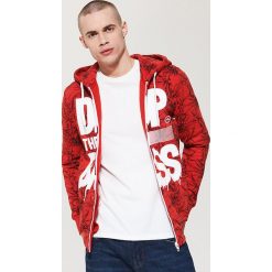 Bluzy męskie: Bluza z nadrukiem all over - Pomarańczo