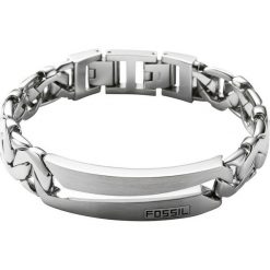 Fossil - Bransoletka. Szare bransoletki męskie Fossil, metalowe. Za 279,90 zł.